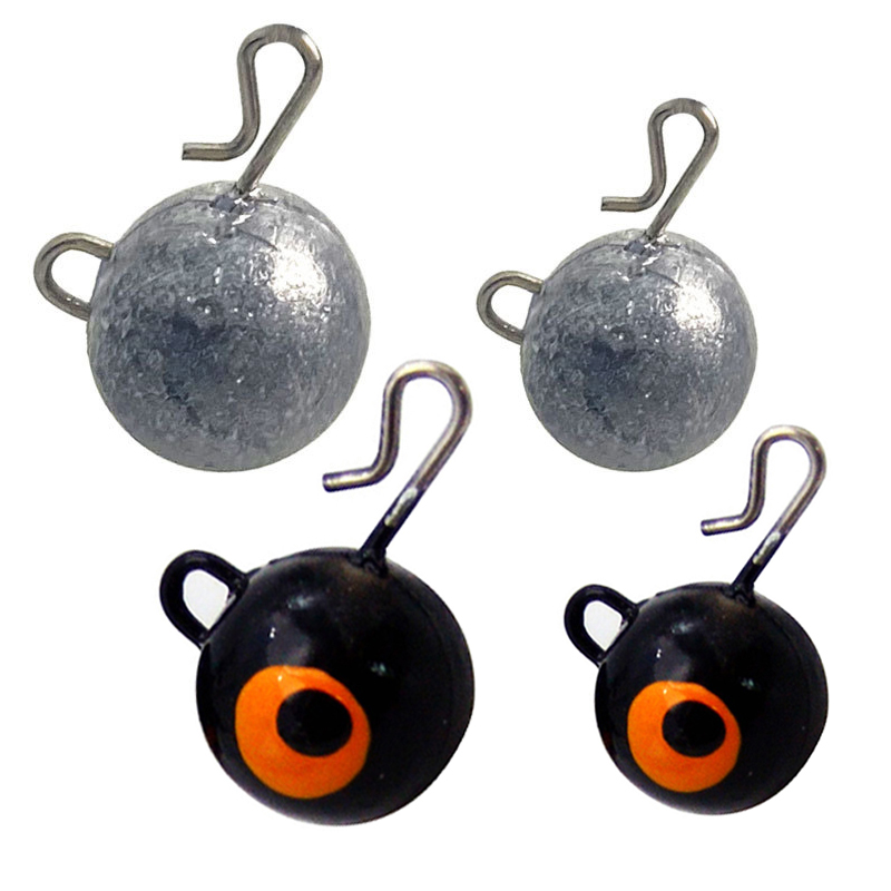 Fishing Hook Jig - 5Pcs Fishing Weight Sinker Round Ball