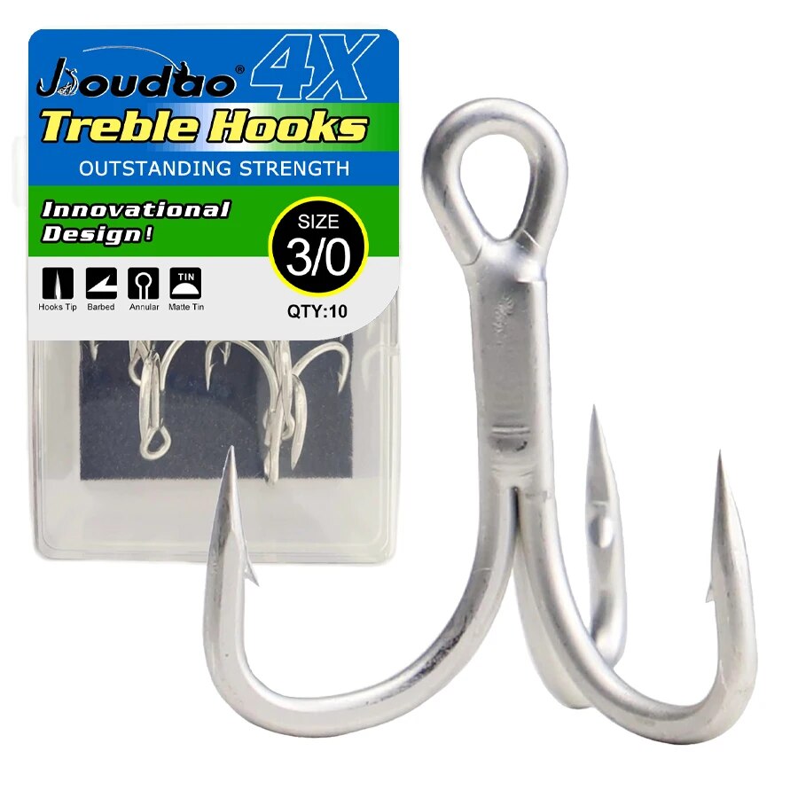 Fishing Hook Barbless - Fishing Treble Hooks High Carbon Steel
