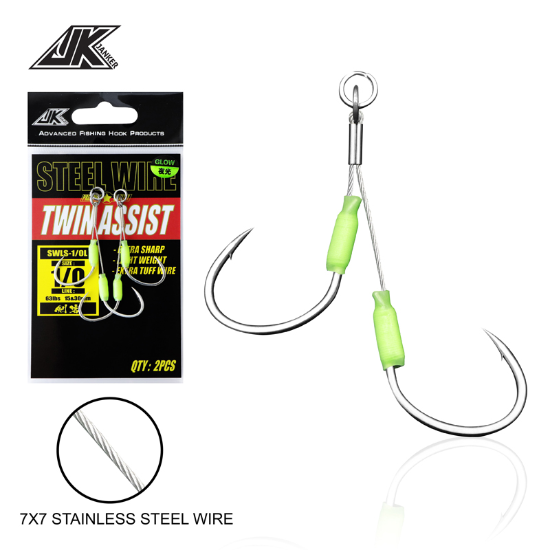 Fishing Hook Offset - JK 3 Gói Mặc Chống Jigging
