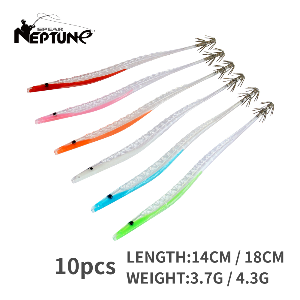 Fishing Hook Jig - 10 Chiếc Gỗ Tôm Mồi Câu