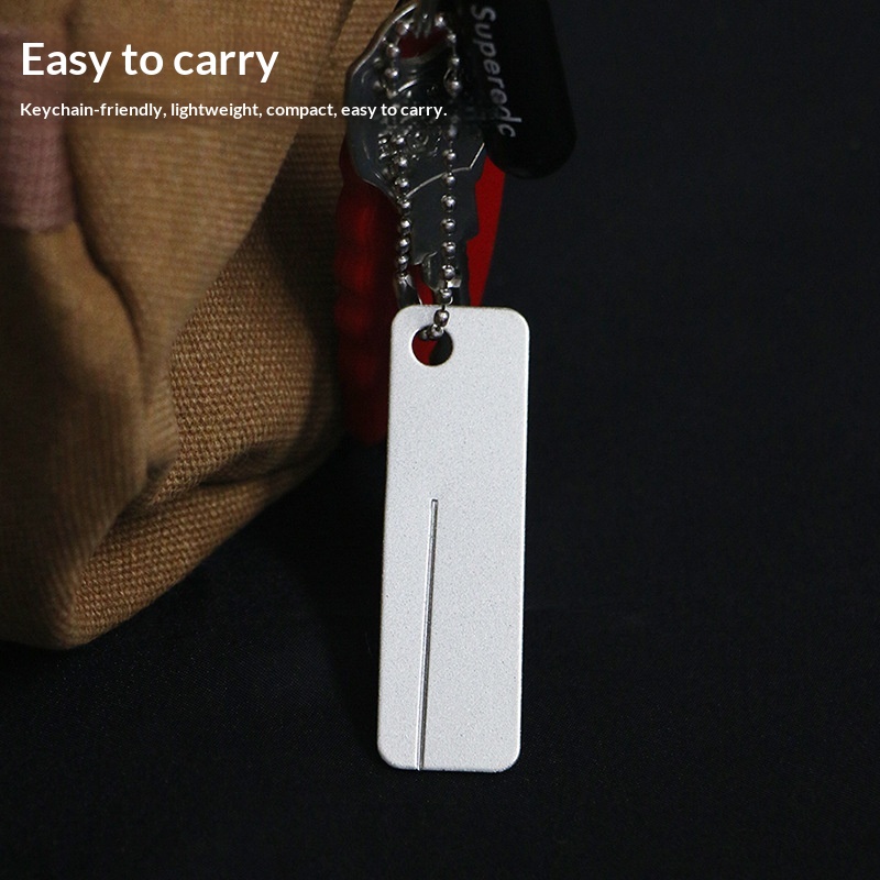 Fishing Hook - Mini Diamond Sharpening Stone Keychain Tool