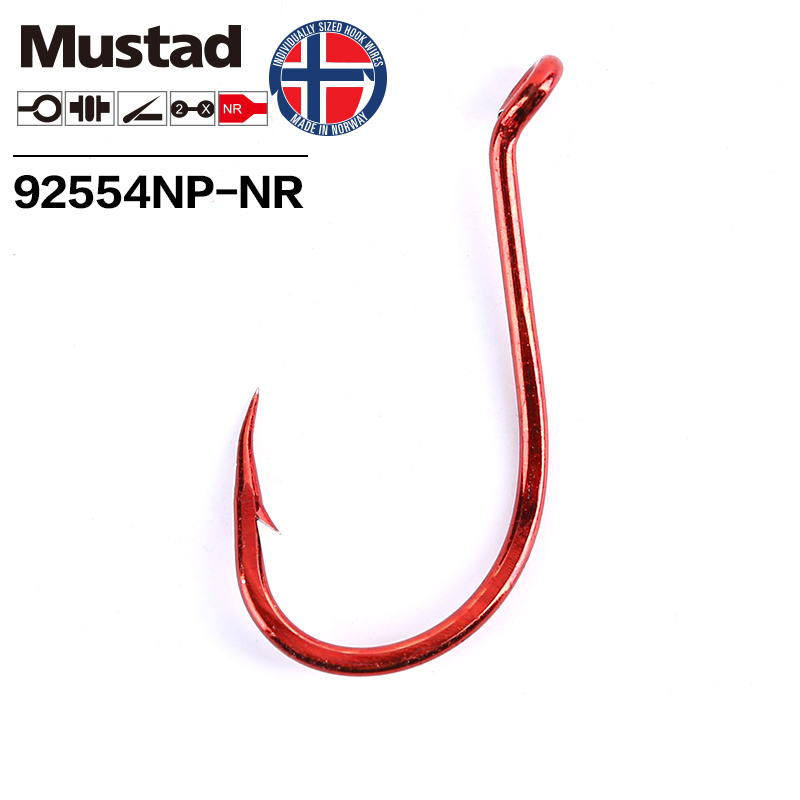 Fishing Hook Offset - Mustad Đỏ Lớn 2X Tự Sát
