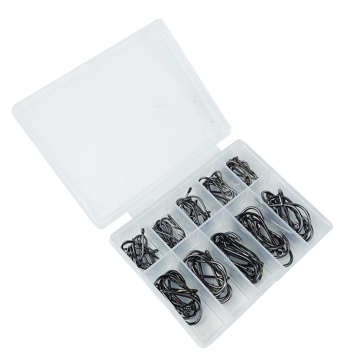 100Pcs/box #3~#12 High Carbon  - đánh giá và giá Fishing Hook Circle