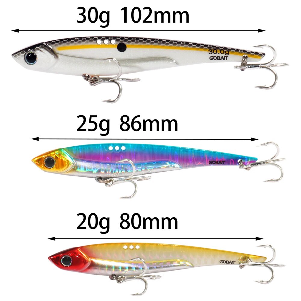 GOBAIT VIB Fishing Lure 20g 25 - đánh giá và giá Fishing Hook Treble