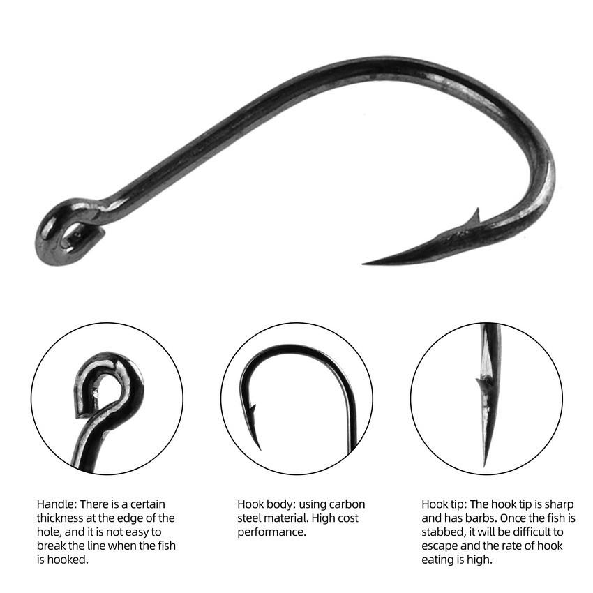 100/500pcs Fishing Hooks Set C - đánh giá và giá Fishing Hook Circle