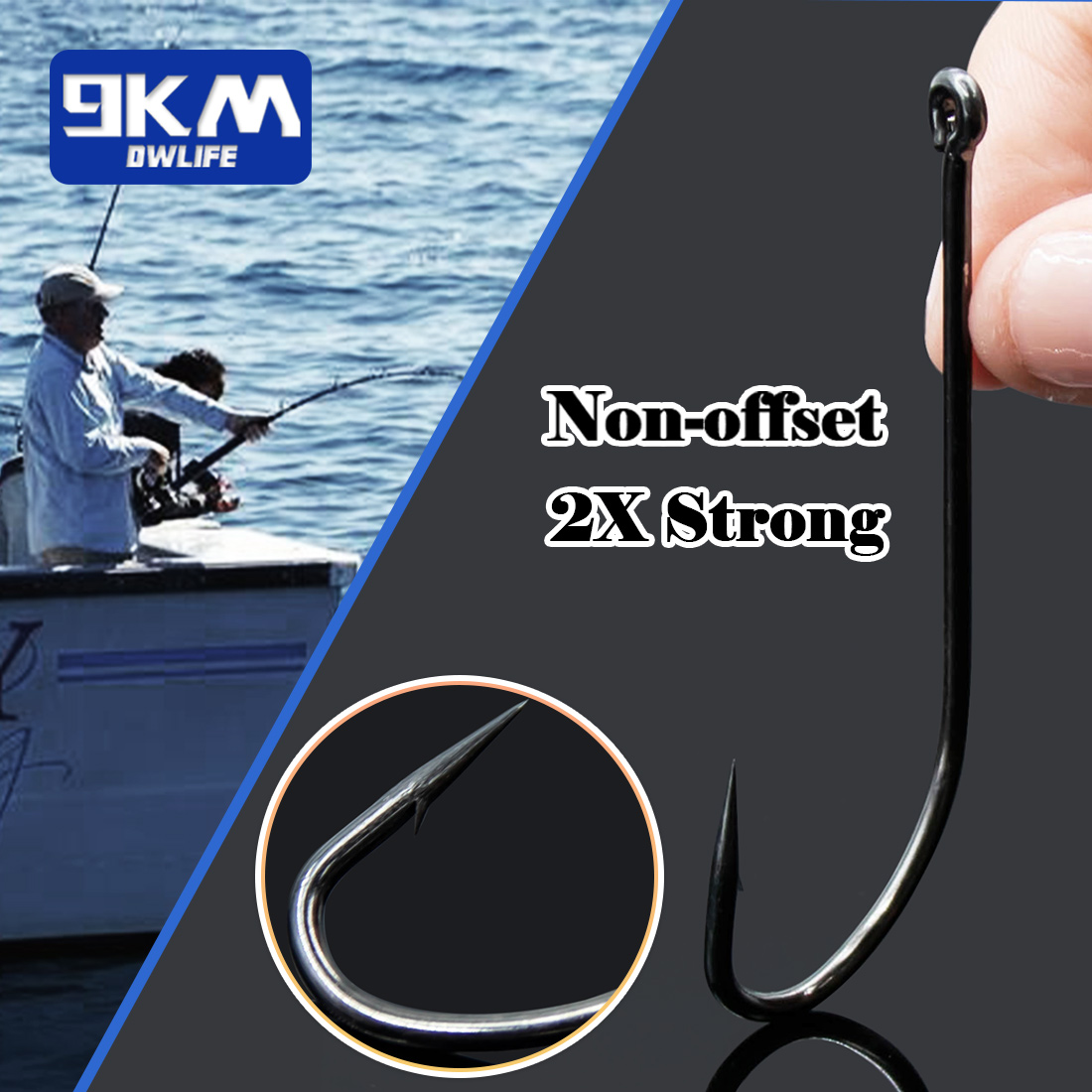 9KM Nước Biển Lưỡi Câu 50 ~ 20 - đánh giá và giá Fishing Hook Barbless