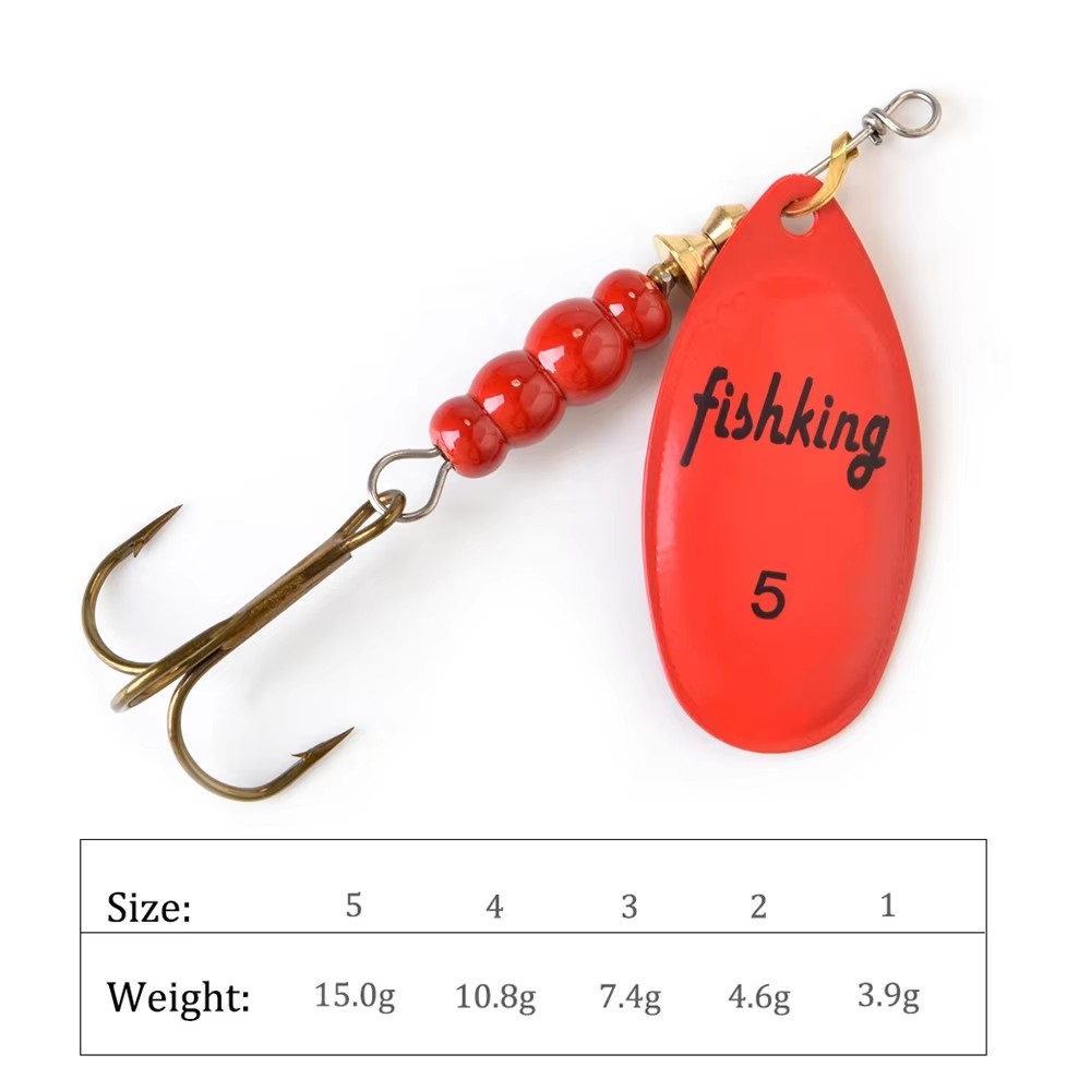 Cá Vua Spinner Bait 3.9G 4.6G  - đánh giá và giá Fishing Hook Treble