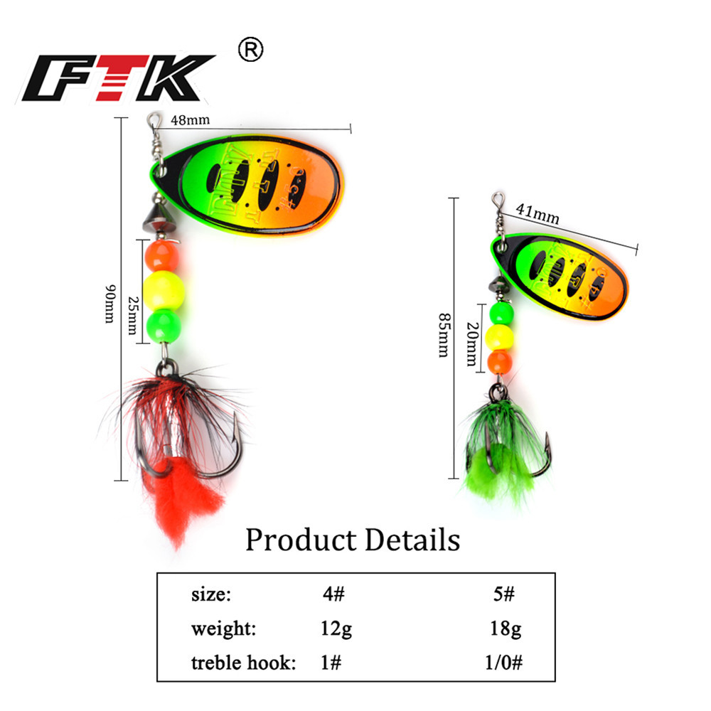 Ftk Kim Loại Mồi Câu Cá Spinne - đánh giá và giá Fishing Hook Treble