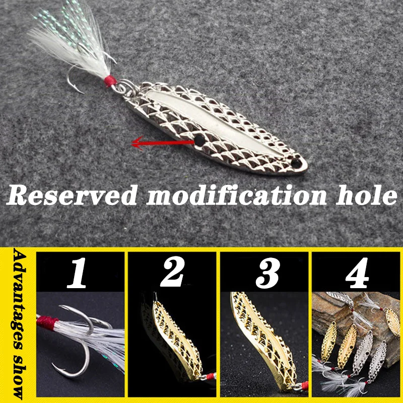 1PC Metal Luminous Spinner Spo - đánh giá và giá Fishing Hook Treble