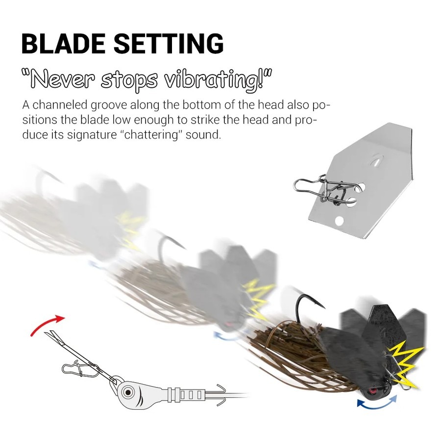 Noeby Chatterbait Bladed Jig 1 - đánh giá và giá Fishing Hook Jig