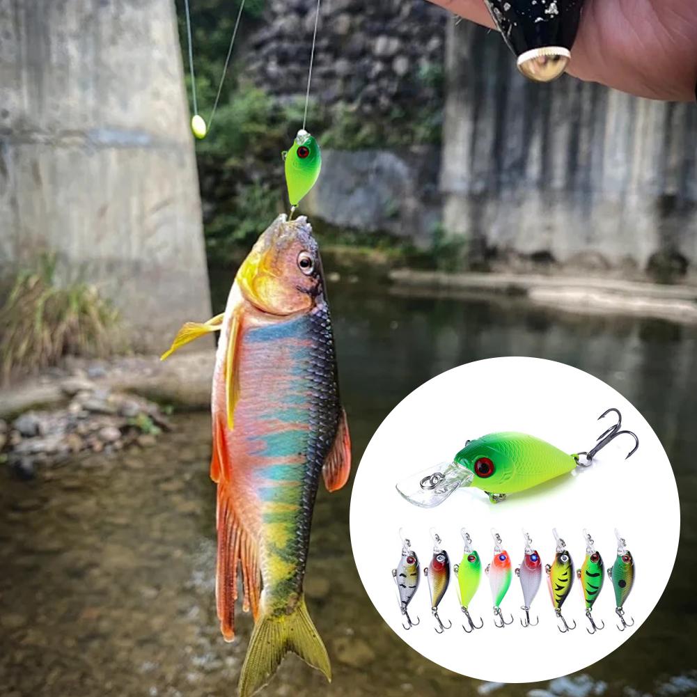 5cm Micro Crankbait Wobbles Je - đánh giá và giá Fishing Hook Treble