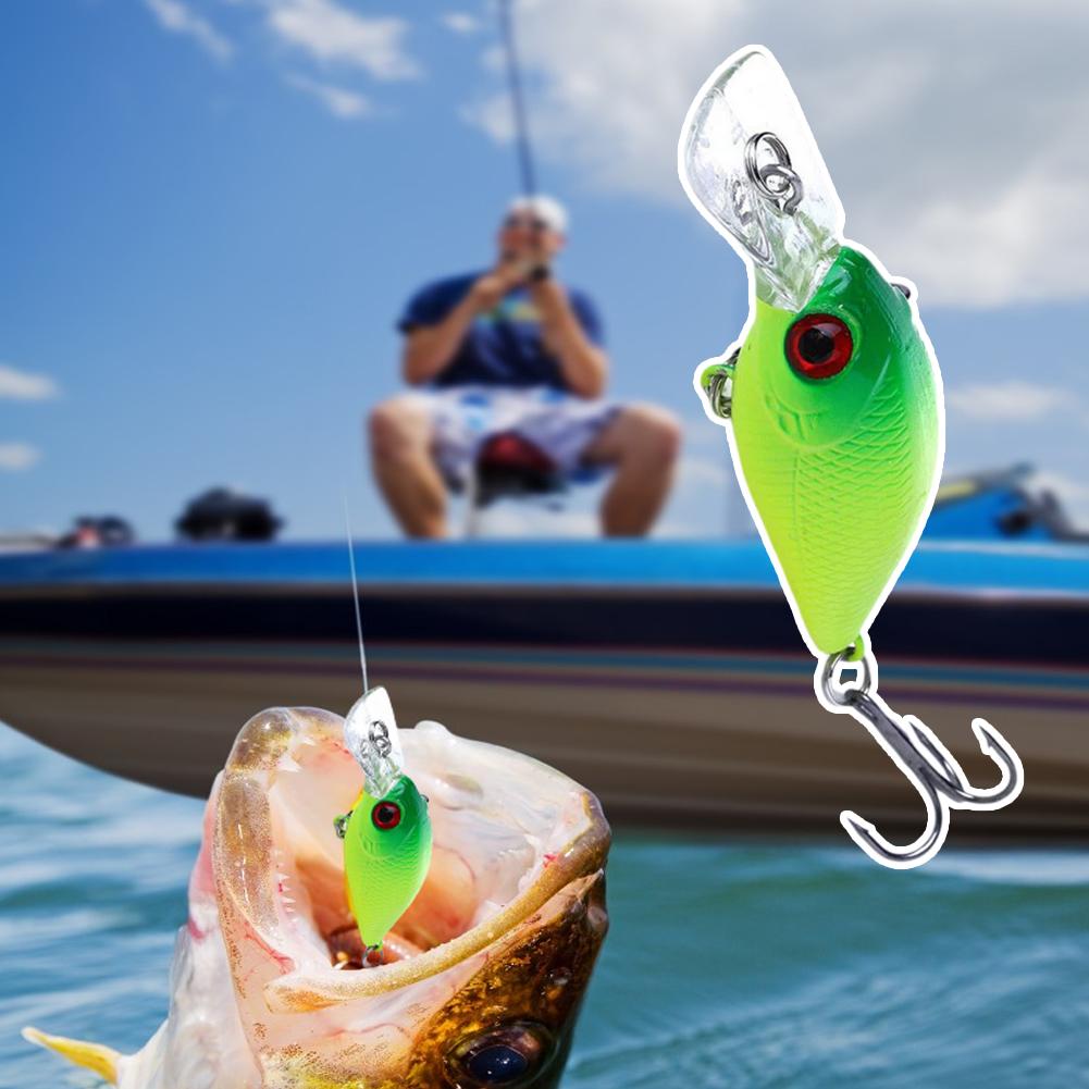 5cm Micro Crankbait Wobbles Je - đánh giá và giá Fishing Hook Treble