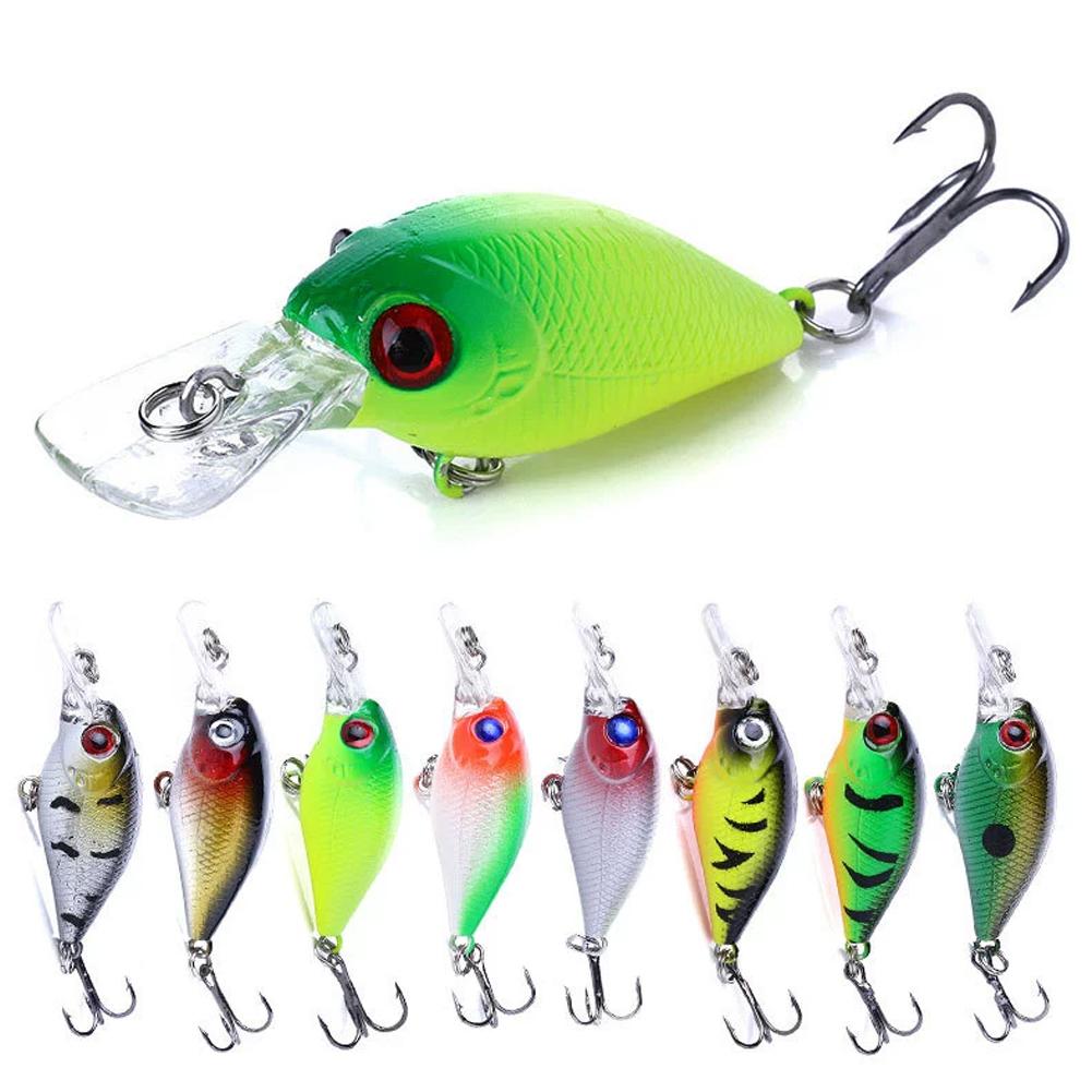 5cm Micro Crankbait Wobbles Je - đánh giá và giá Fishing Hook Treble