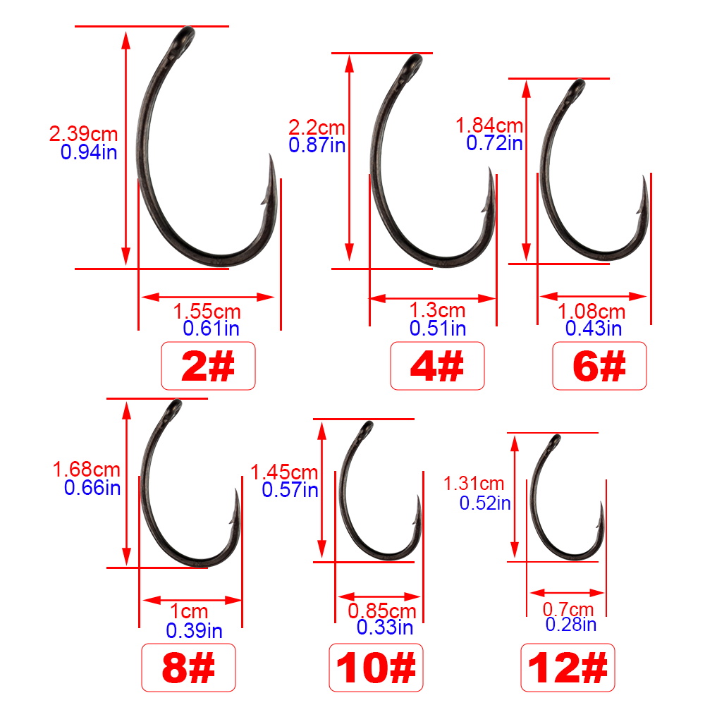 Hirisi 50/100pcs PTFE Coating  - đánh giá và giá Fishing Hook Barbless