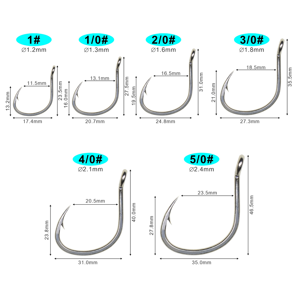 ICERIO 10 Phát Sáng Lớp Phủ Ch - đánh giá và giá Fishing Hook Size