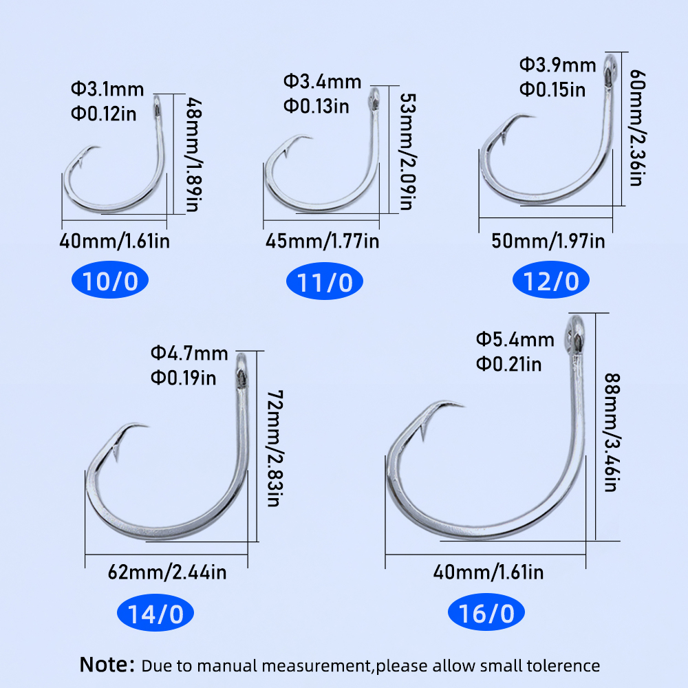 Ellllv 10/0 - 16/0 Stainless S - đánh giá và giá Fishing Hook Circle