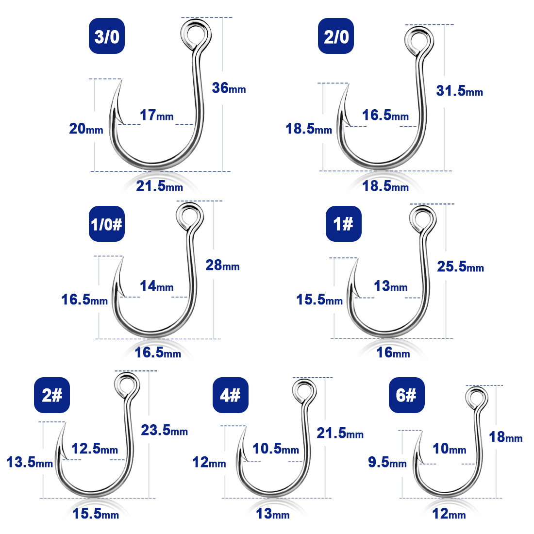 9KM Móc Câu Cá 25 Con Jig Móc  - đánh giá và giá Fishing Hook Offset