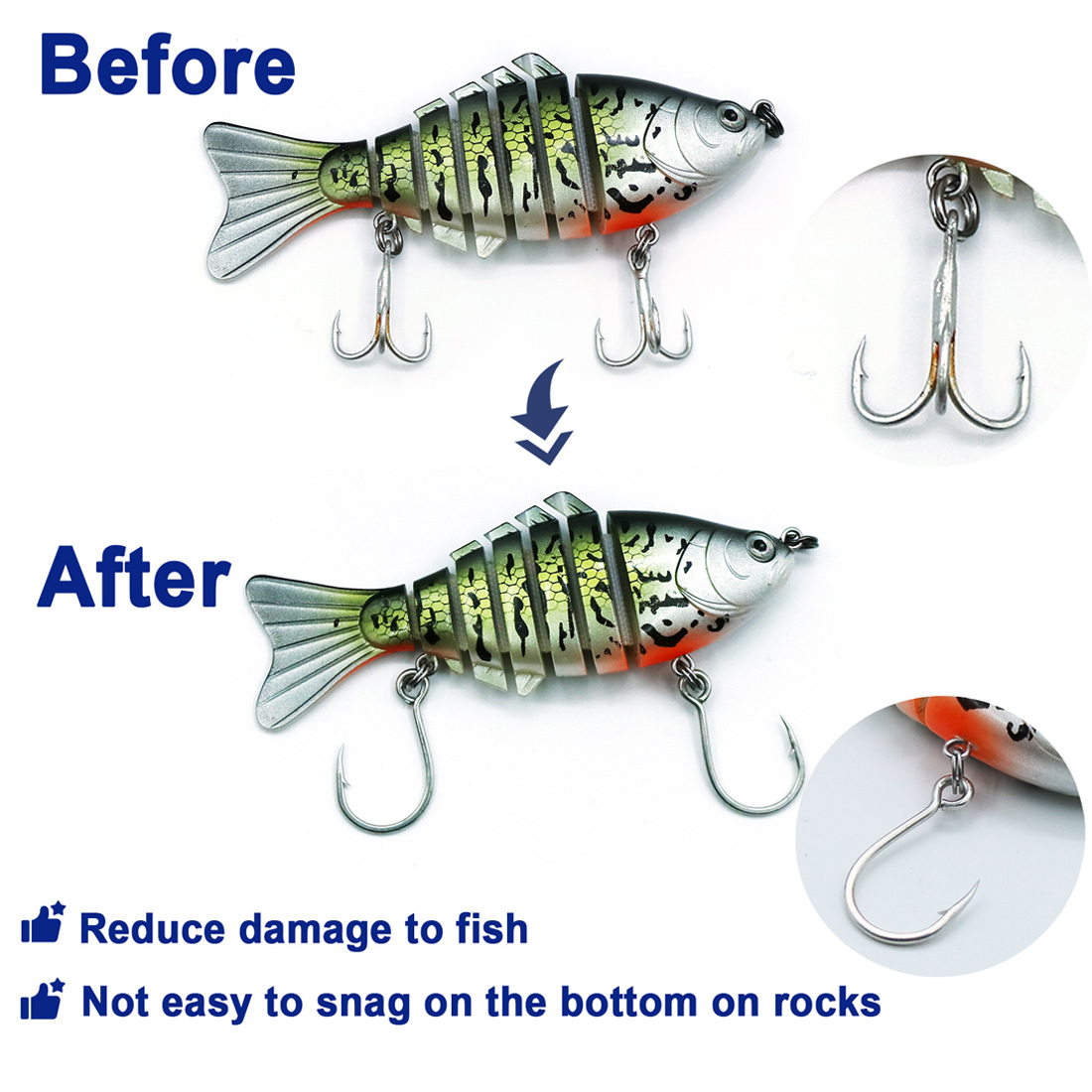 9KM Móc Câu Cá 25 Con Jig Móc  - đánh giá và giá Fishing Hook Offset