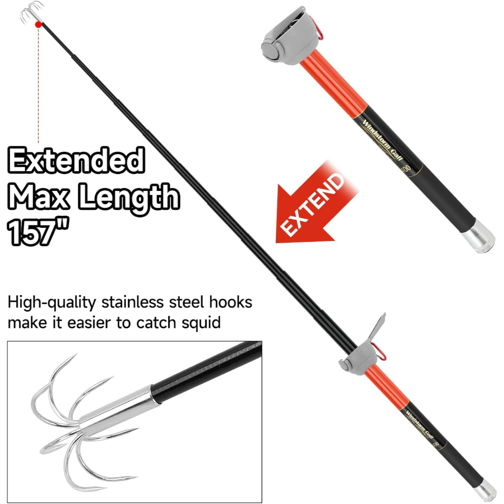SANLIKE Fishing-Squid Gaff 3M/ - đánh giá và giá Fishing Hook Stainless Steel