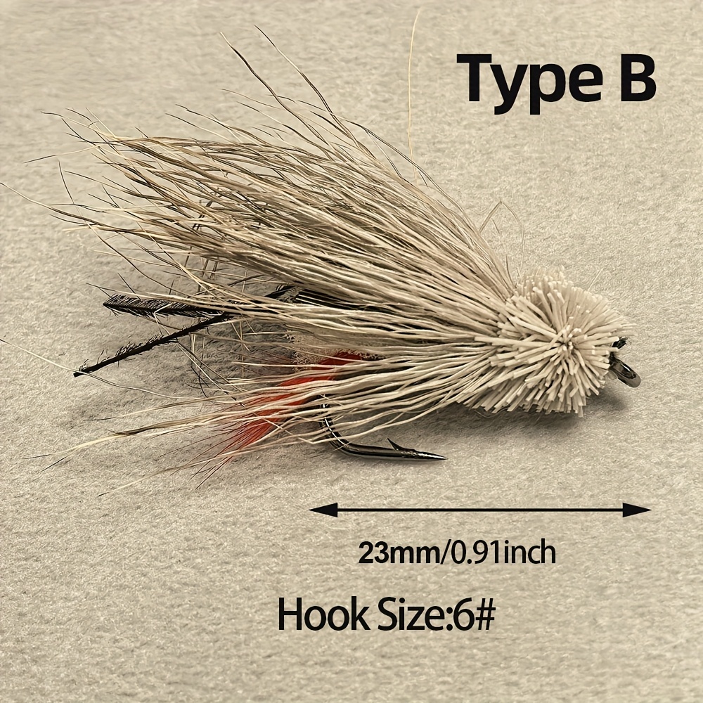 5/6Pcs Popper Hopper Fly Fishi - đánh giá và giá Fishing Hook Size