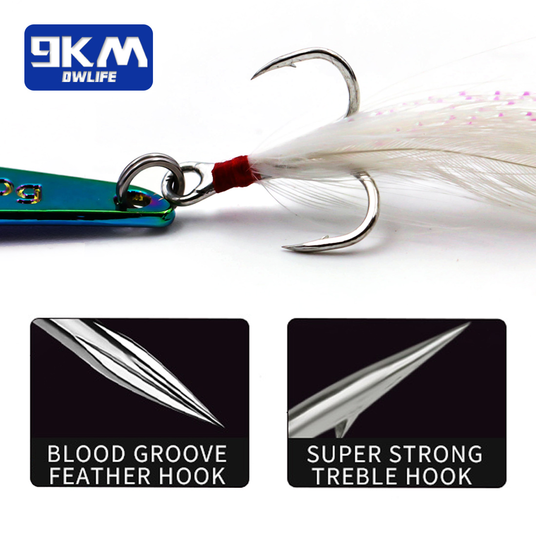 9KM 1PCS Metal Blade Fishing L - đánh giá và giá Fishing Hook Treble