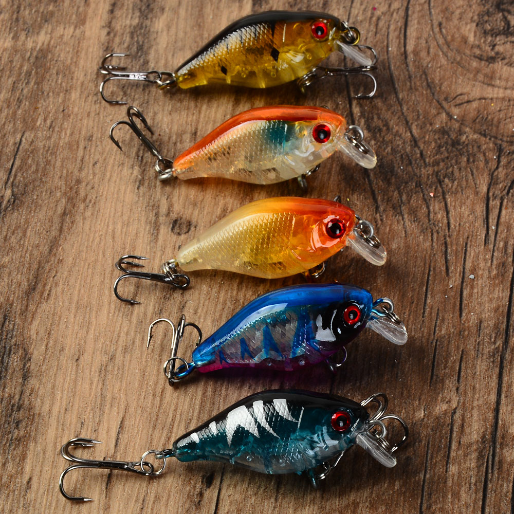 5pcs Floating Crankbaits Bait  - đánh giá và giá Fishing Hook Treble