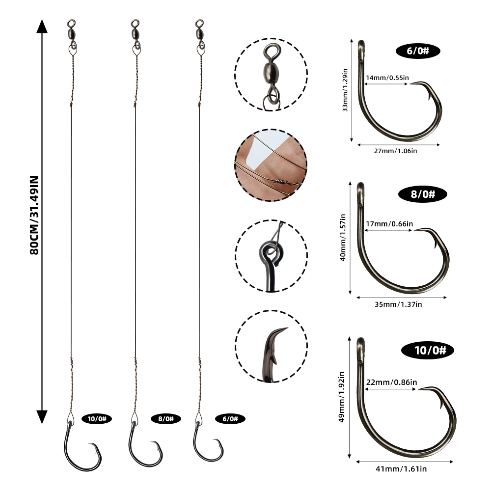 ZYZHE 4pcs Fishing Steel Leade - đánh giá và giá Fishing Hook Circle