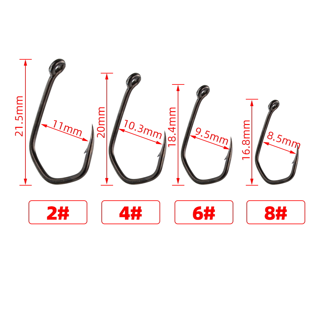 Bộ 50 Cá Chép Móc Câu Cá Kẽm G - đánh giá và giá Fishing Hook Barbless
