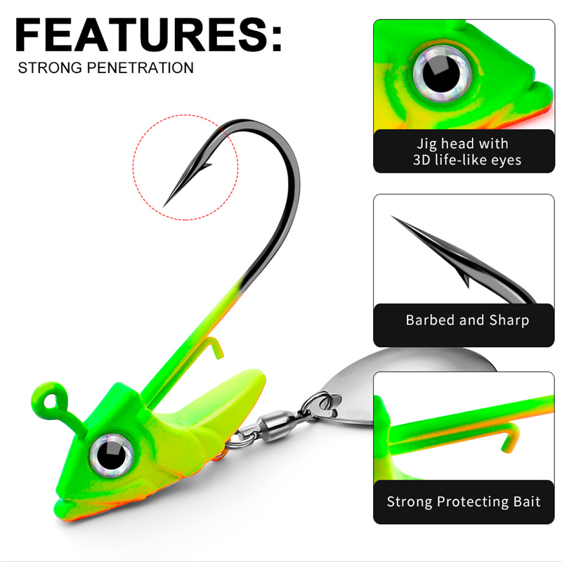 7g 10g 15g Lead Head Jig Hook  - đánh giá và giá Fishing Hook Circle