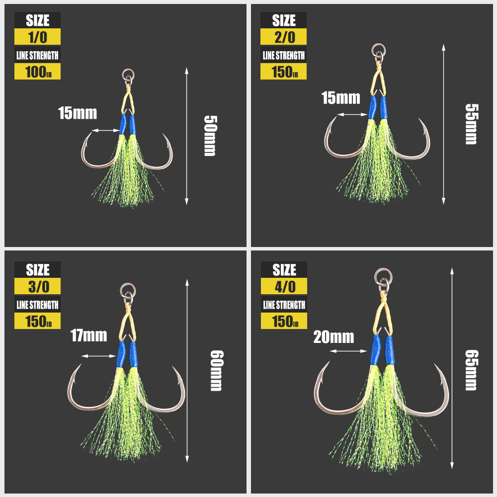 Jiggingpro Cao Carbon Móc Câu  - đánh giá và giá Fishing Hook Assortment