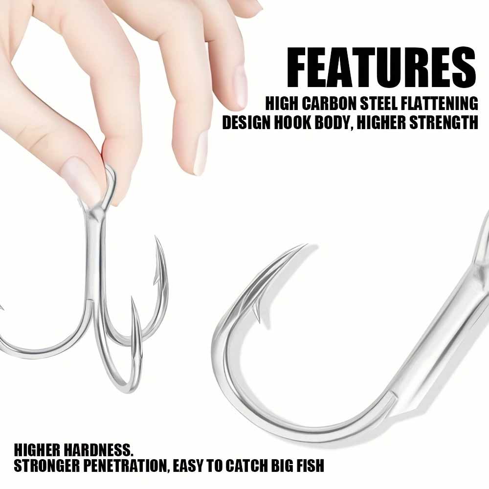 CAZULO 10pcs triple hook, rein - đánh giá và giá Fishing Hook Offset