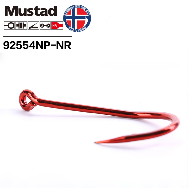 Mustad Đỏ Lớn 2X Tự Sát Thép C - đánh giá và giá Fishing Hook Offset