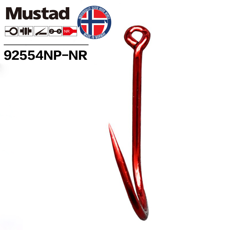 Mustad Đỏ Lớn 2X Tự Sát Thép C - đánh giá và giá Fishing Hook Offset