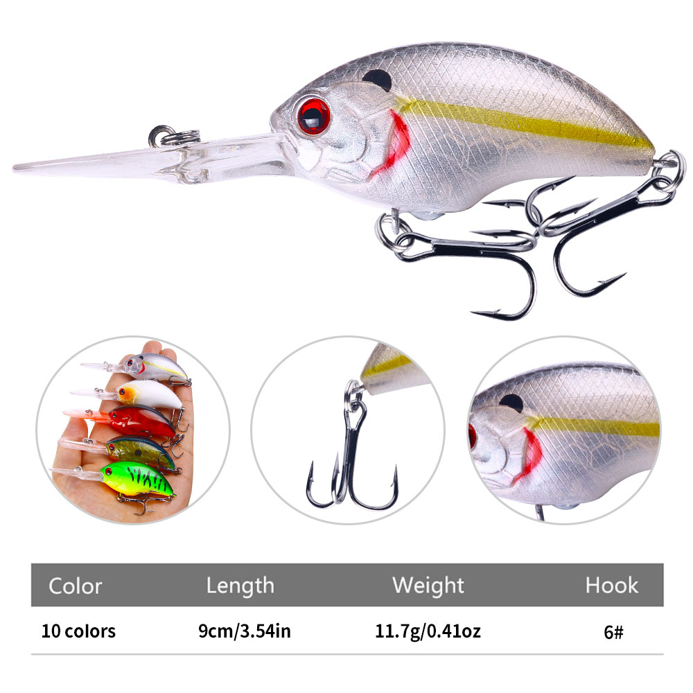 HENGJIA 11.7G 9CM Fishing Lure - đánh giá và giá Fishing Hook Treble
