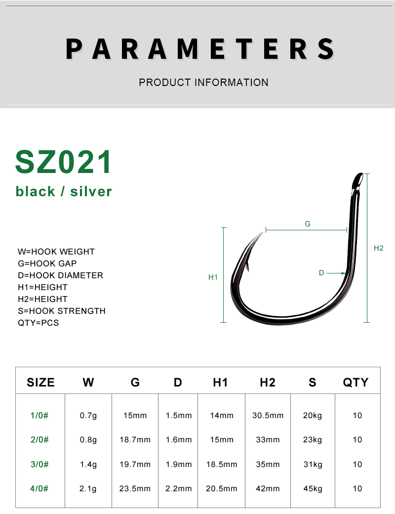 PROBEROS 50pcs 1/0#-4/0# High  - đánh giá và giá Fishing Hook Offset