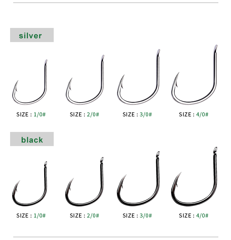 PROBEROS 50pcs 1/0#-4/0# High  - đánh giá và giá Fishing Hook Offset