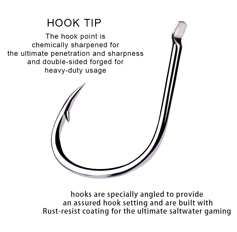 PROBEROS 50pcs 1/0#-4/0# High  - đánh giá và giá Fishing Hook Offset